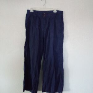 Navy Wide-Leg Pants